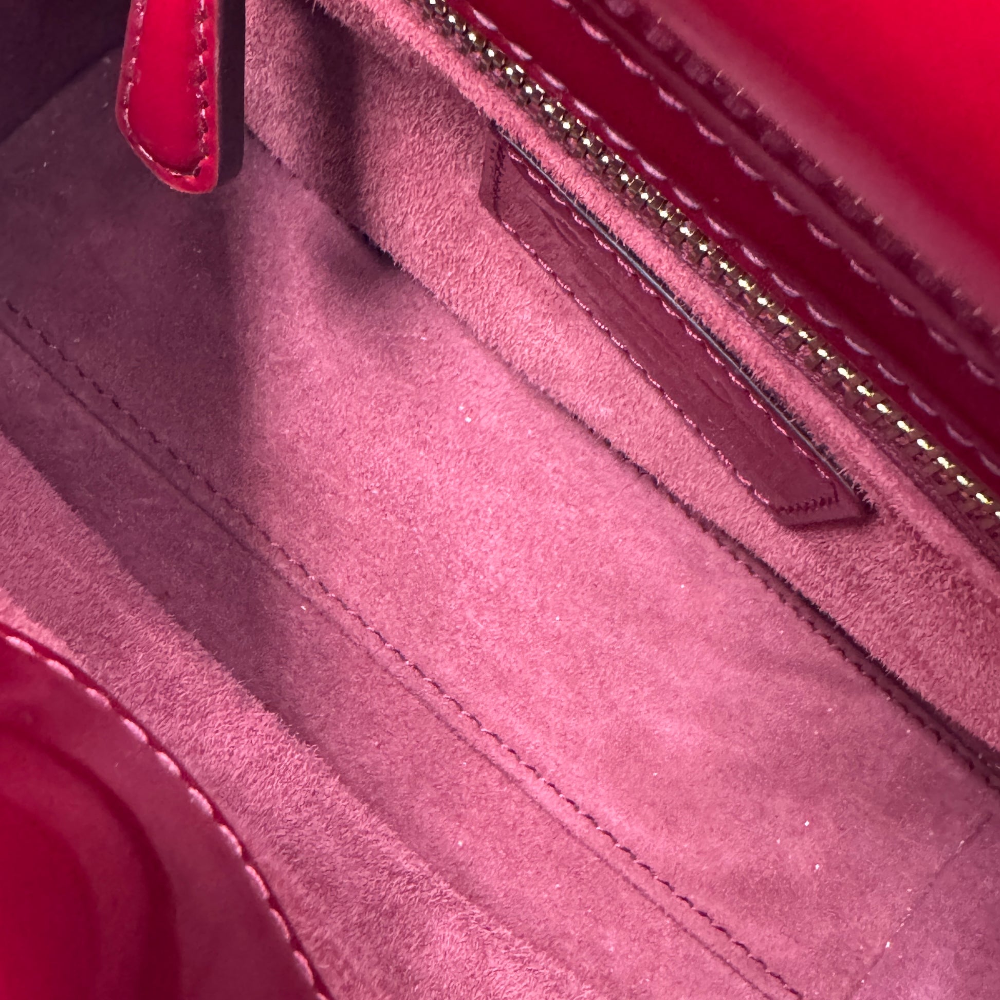 Patent Cannage Mini Lady Dior Red NJ