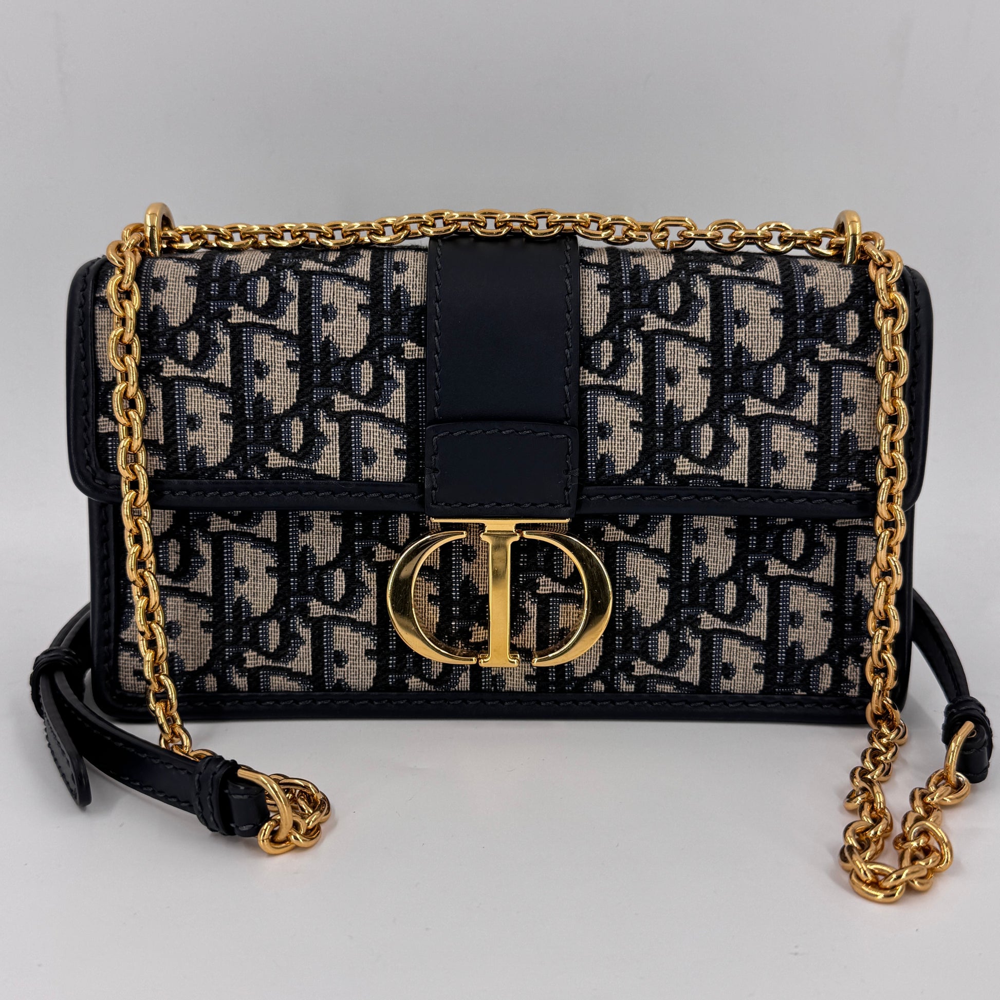 Montaigne Chain Flap Bag Oblique Canvas NJ
