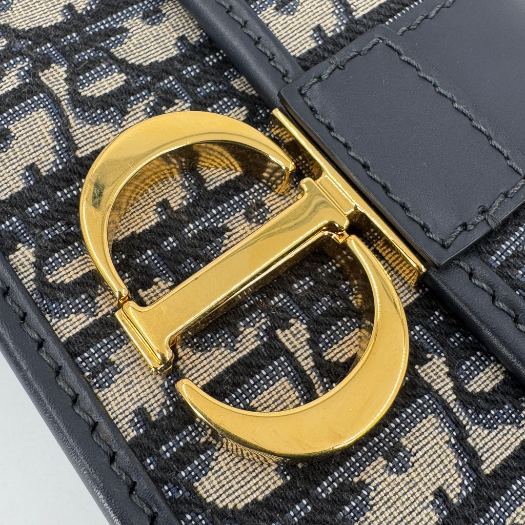Montaigne Chain Flap Bag Oblique Canvas NJ