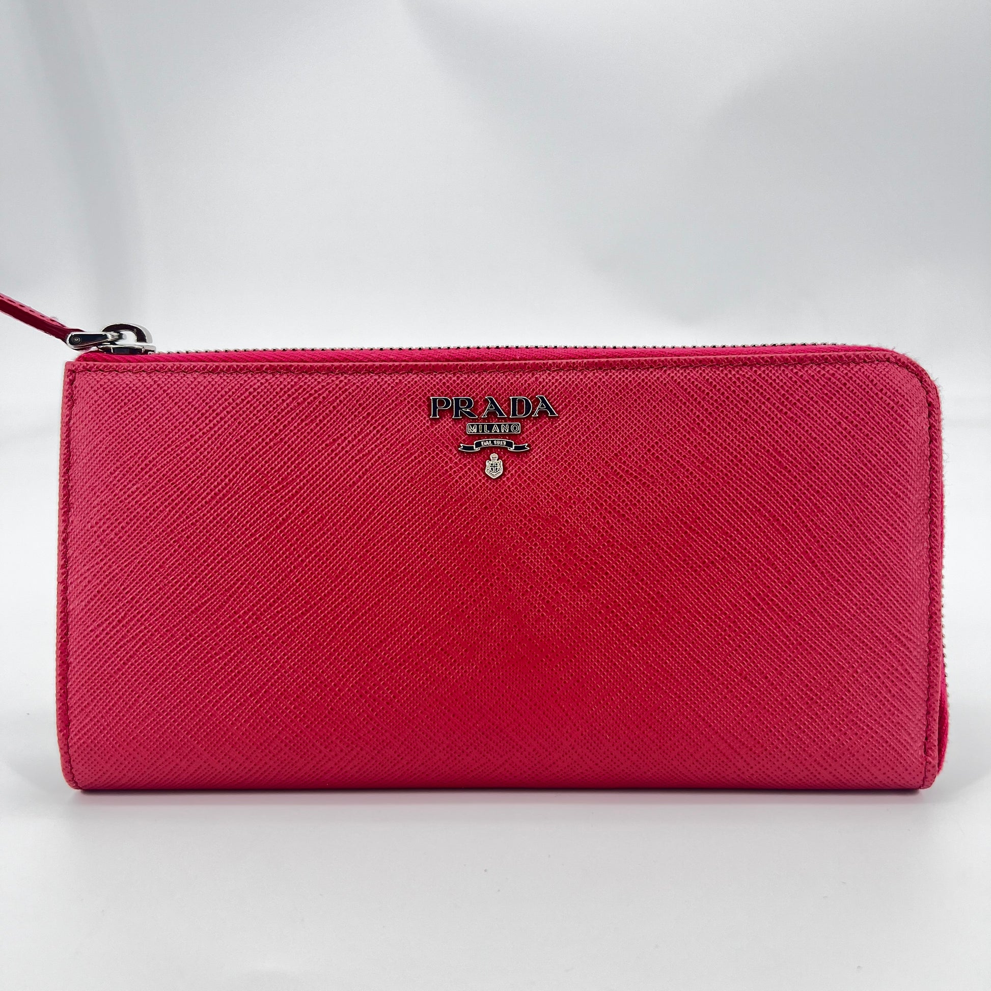 Zip Around Wallet Saffiano Leather Long Twins