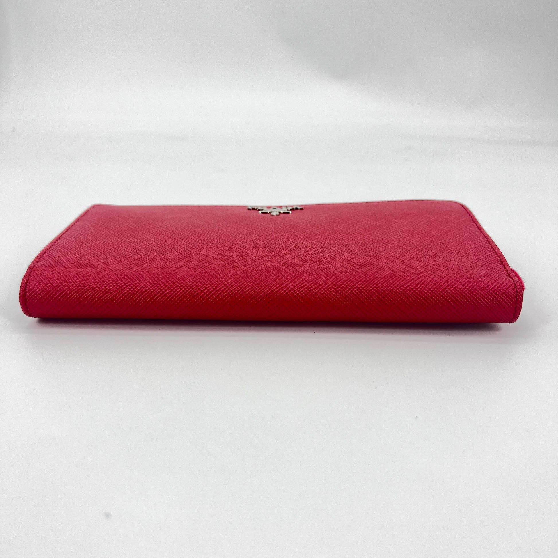 Zip Around Wallet Saffiano Leather Long Twins