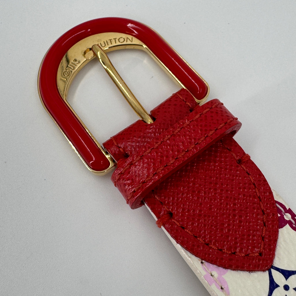 Monogram Multicolor Belt White Red NJ