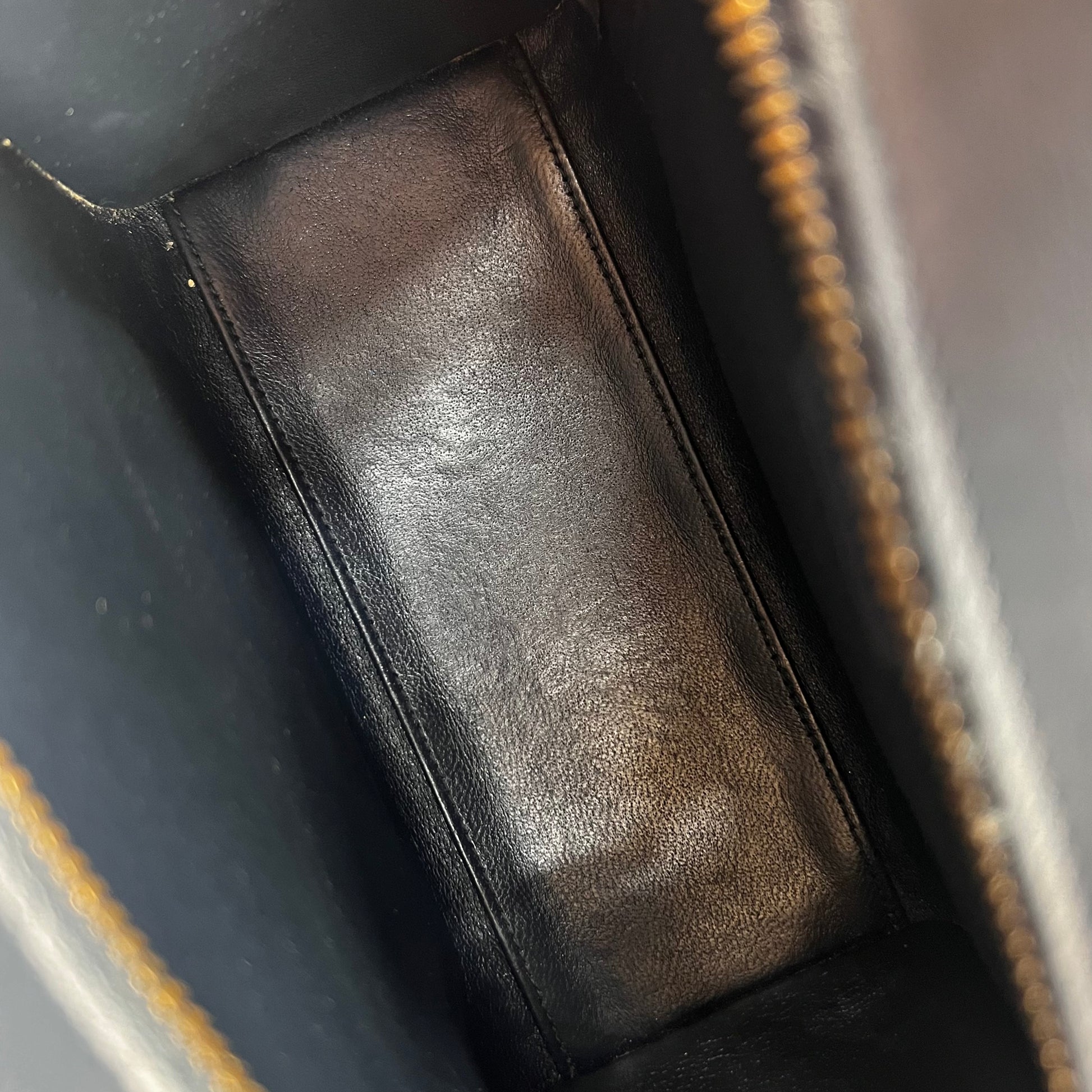 Tricolor Luggage Bag Leather Nano