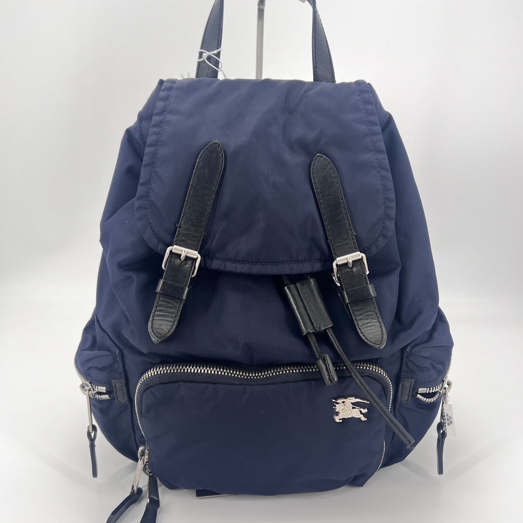 Nylon Leather-Trimmed Backpack - twins