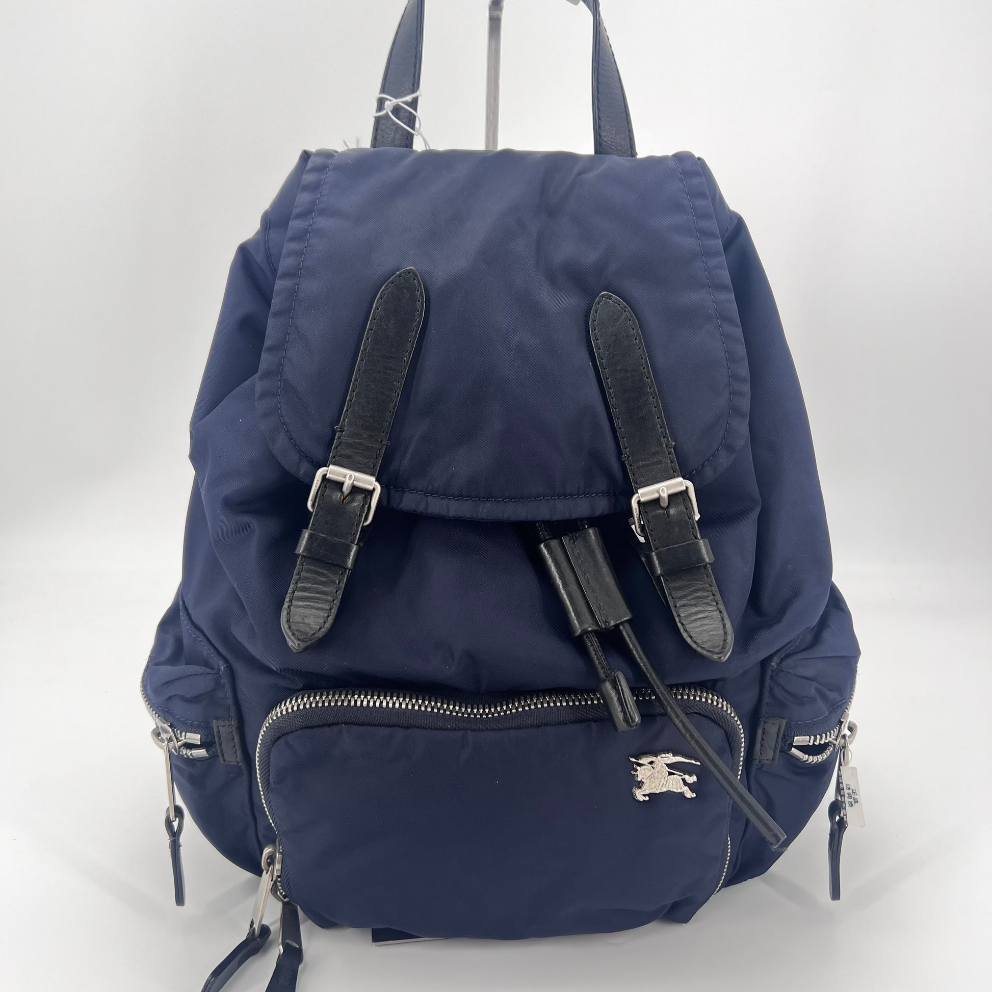 Nylon Leather-Trimmed Backpack - twins