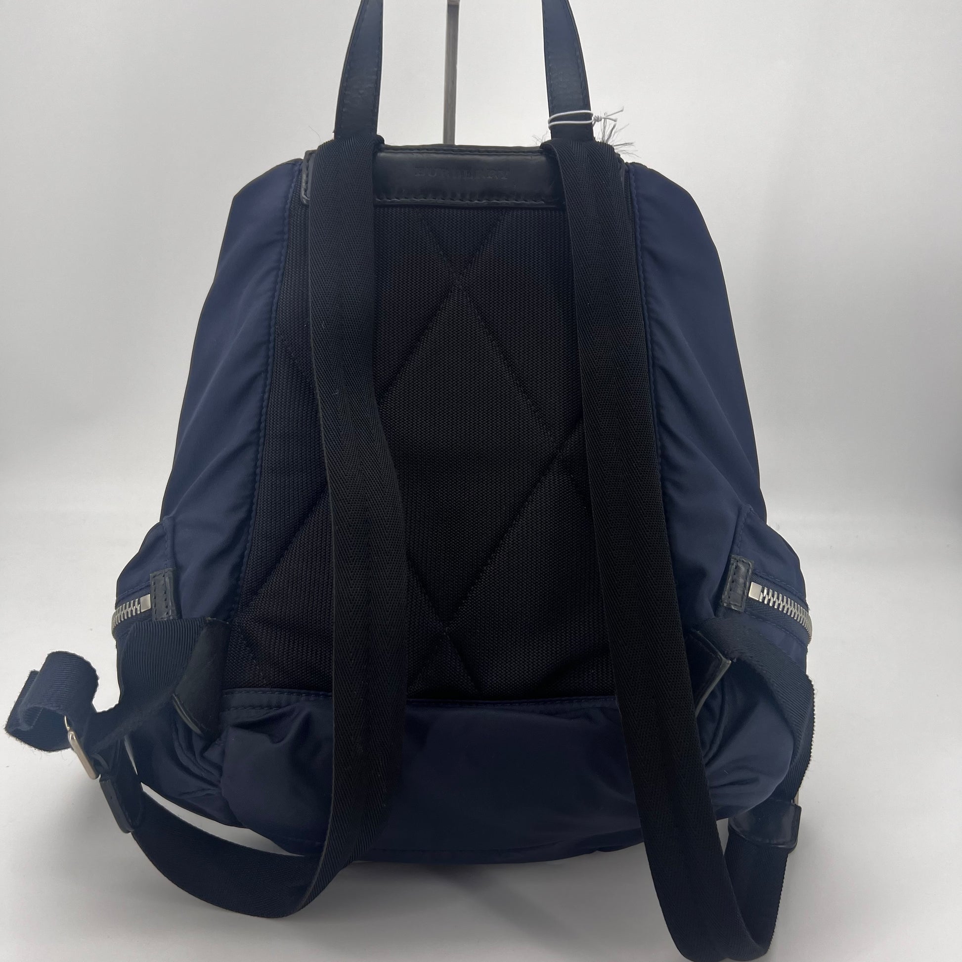 Nylon Leather-Trimmed Backpack - twins