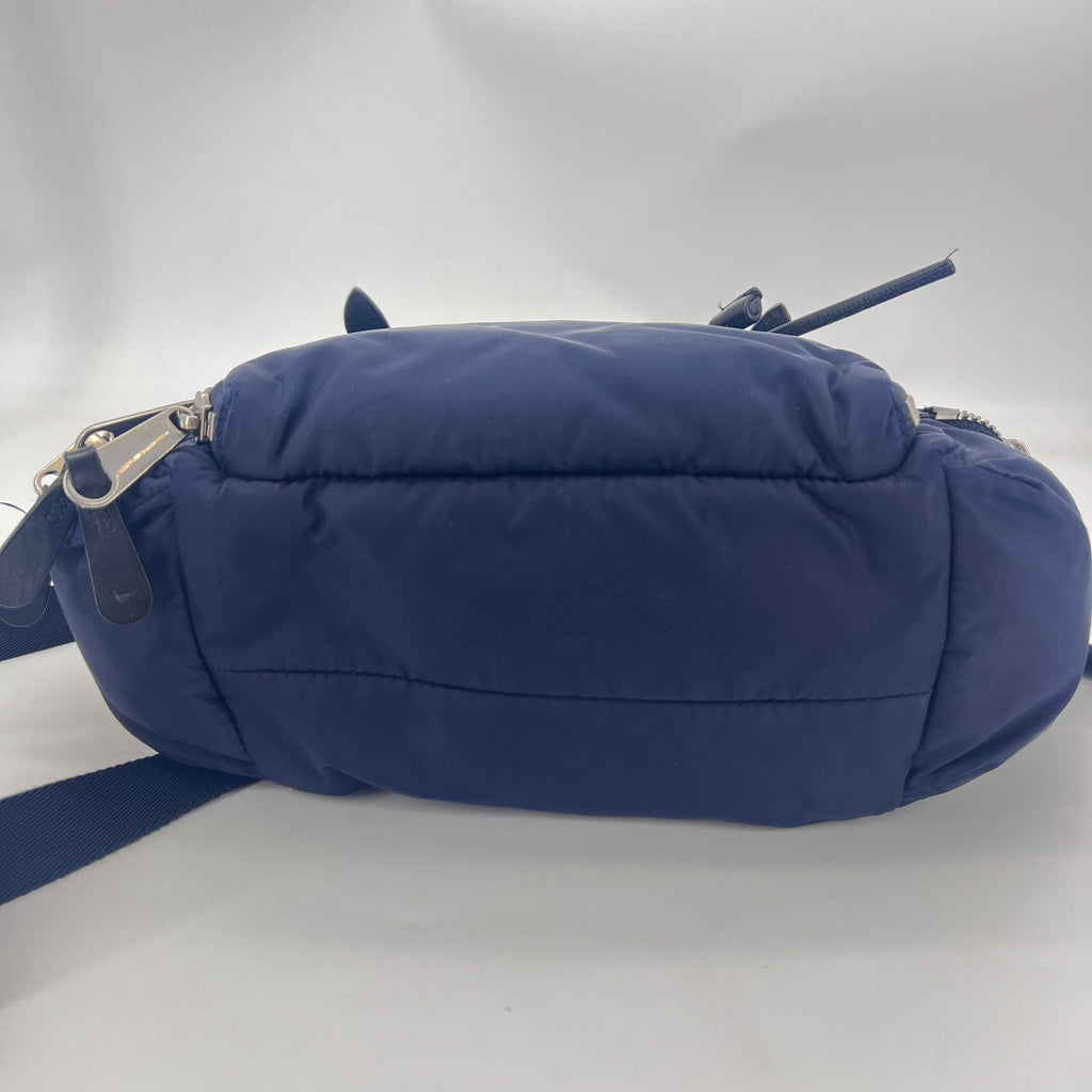 Nylon Leather-Trimmed Backpack - twins