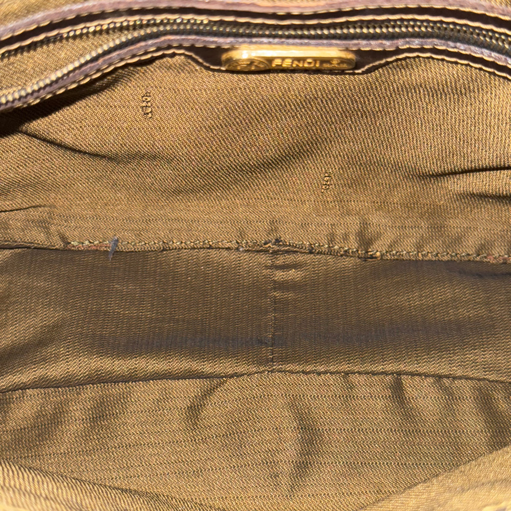 Mini Baguette Zucca Canvas Shoulder Bag