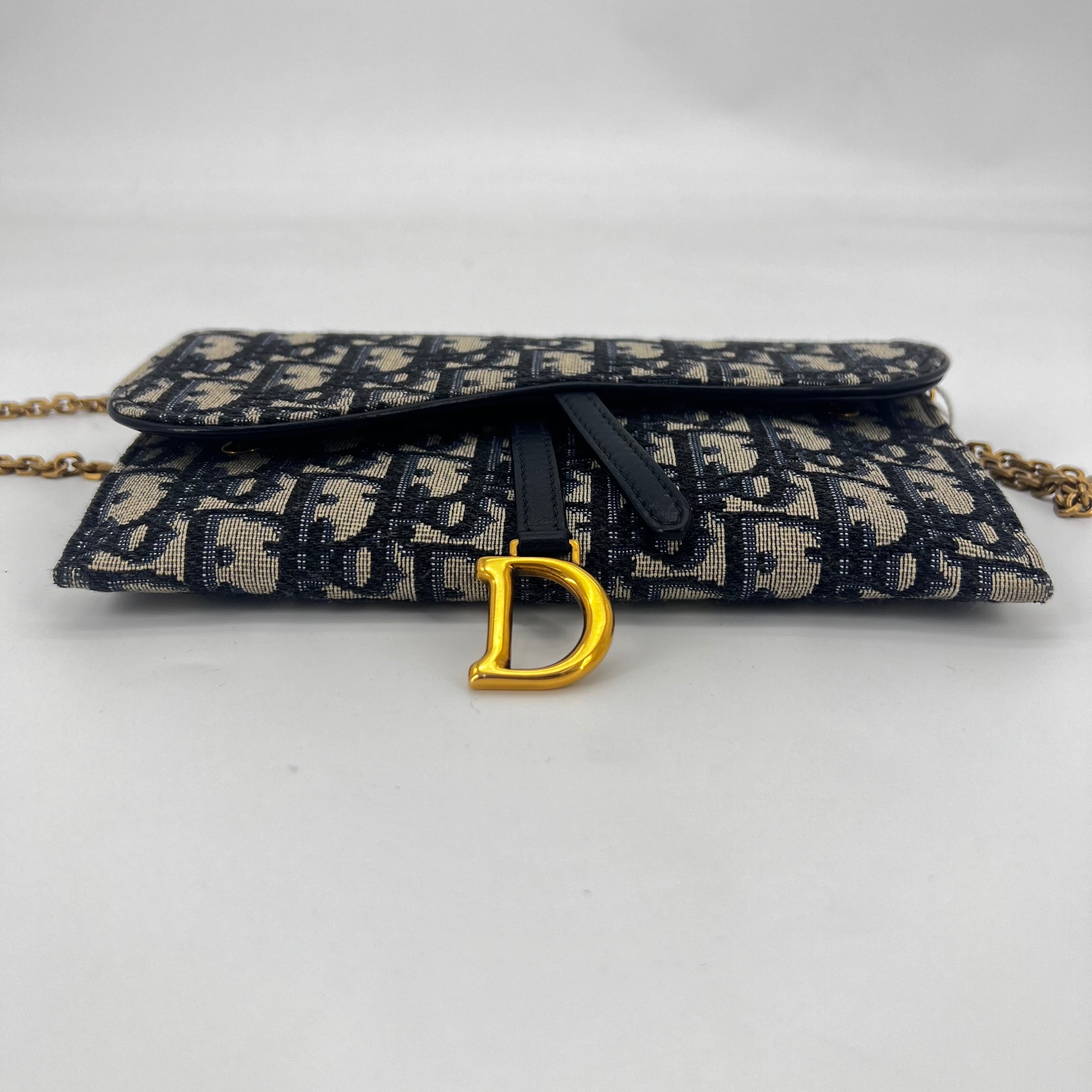 Saddle Chain Wallet Oblique Canvas - twins