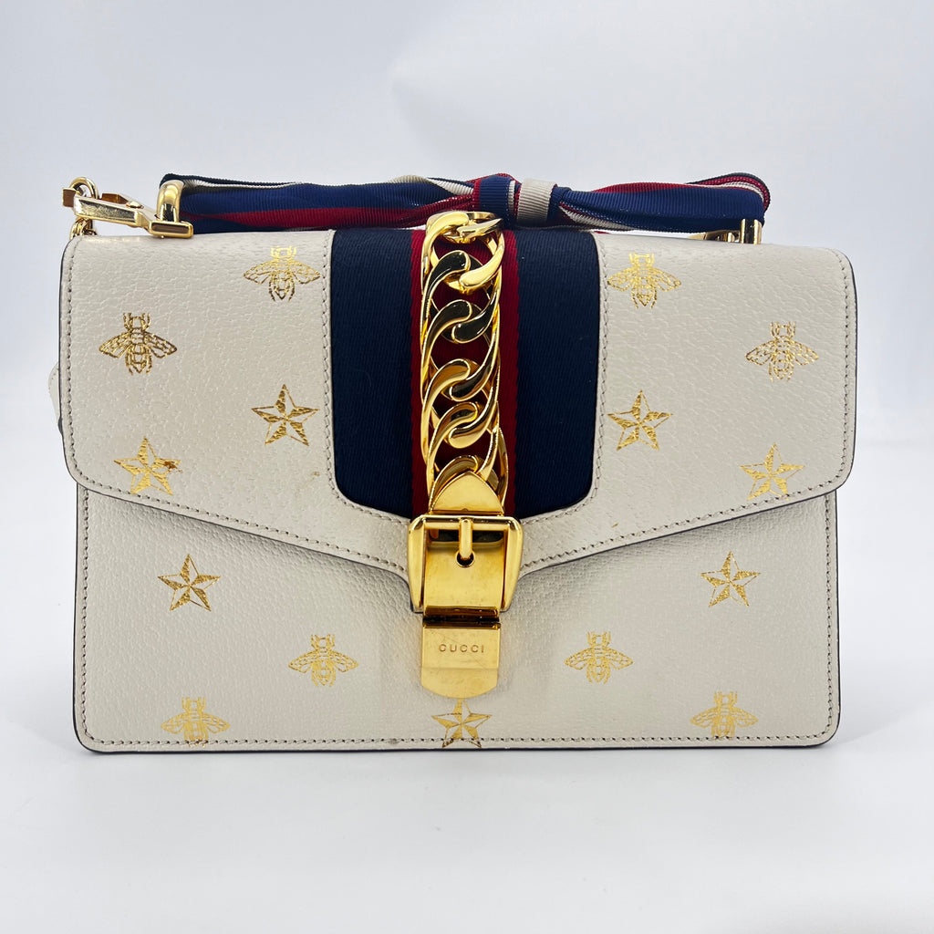 Sylvie Top Handle Bag Printed Leather Mini Twins