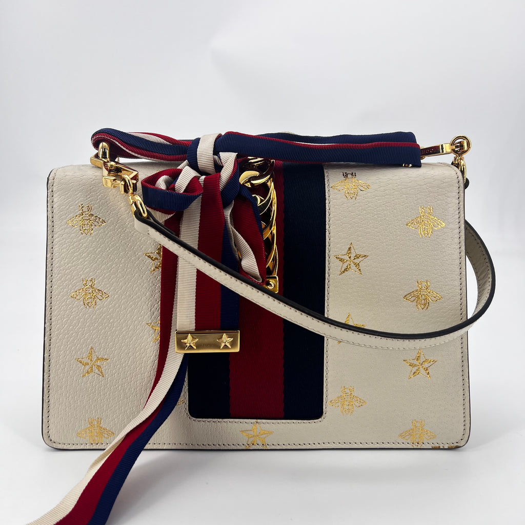 Sylvie Top Handle Bag Printed Leather Mini Twins