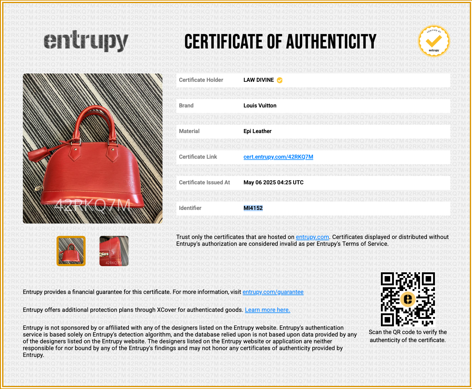 Alma Handbag Epi Leather BB