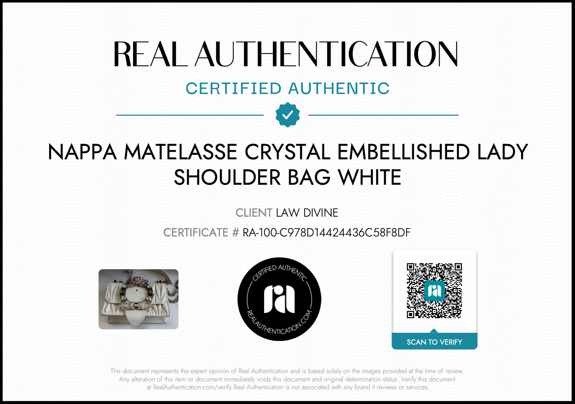 Nappa Matelasse Crystal Embellished Lady Shoulder Bag