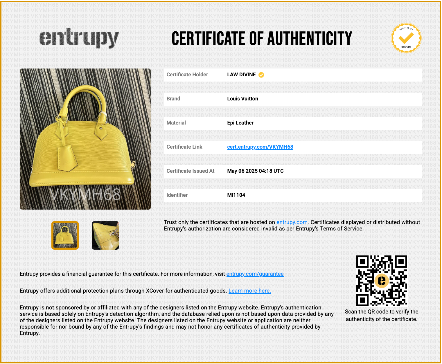 Alma Handbag Epi Leather BB