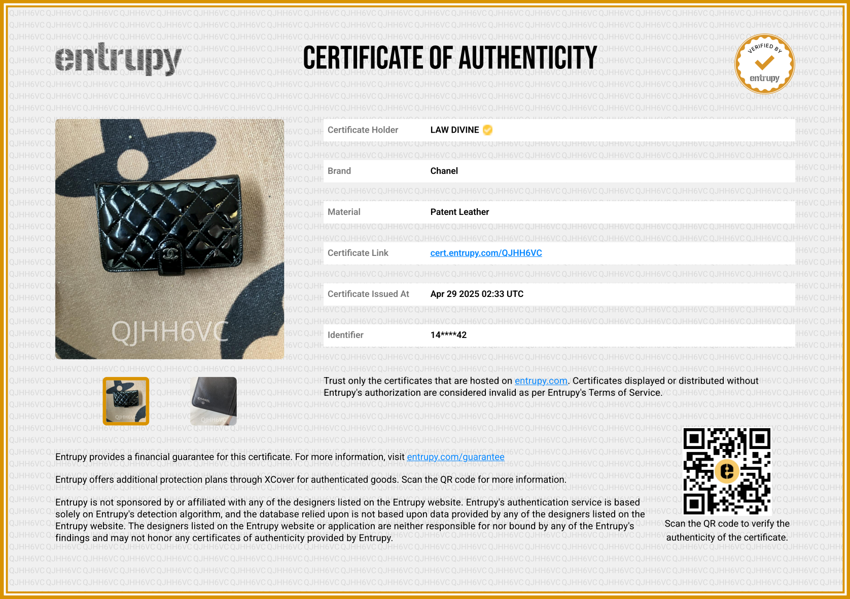 Quilted Pattern Leather Wallet