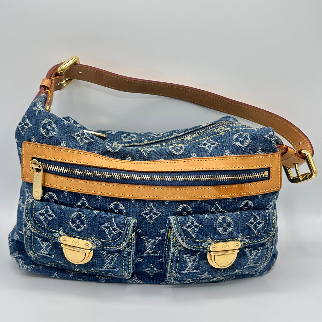 Monogram Denim Baggy PM Blue
