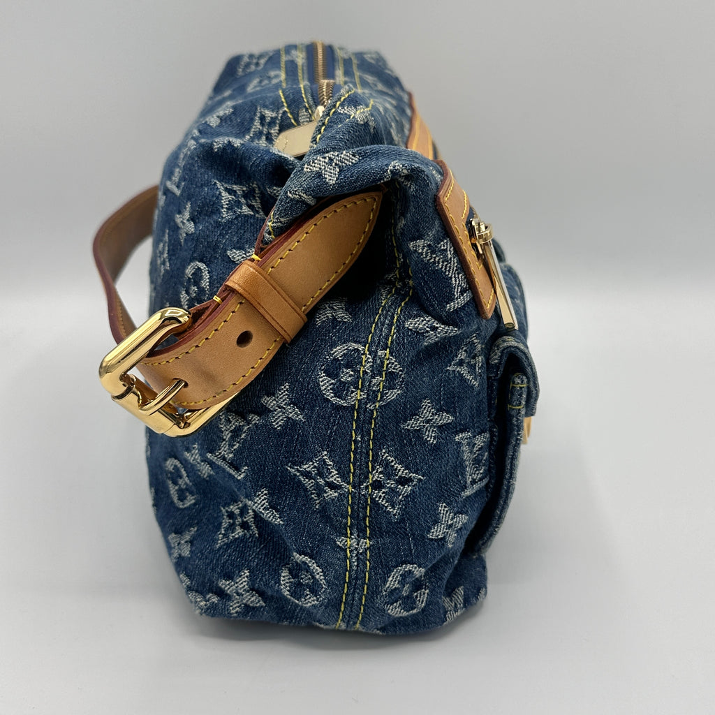 Monogram Denim Baggy PM Blue