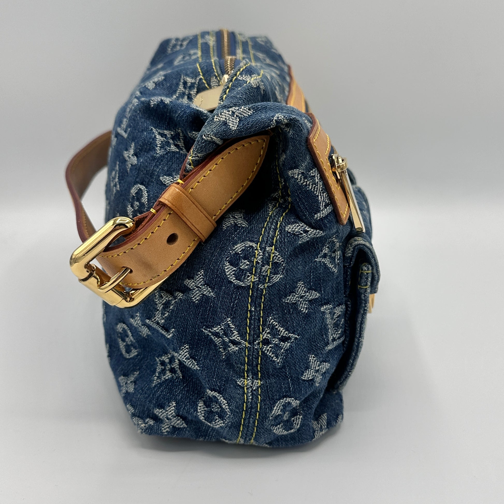 Monogram Denim Baggy PM Blue