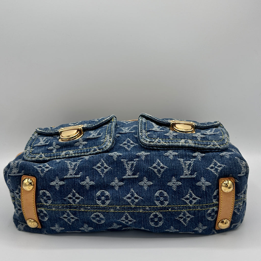 Monogram Denim Baggy PM Blue