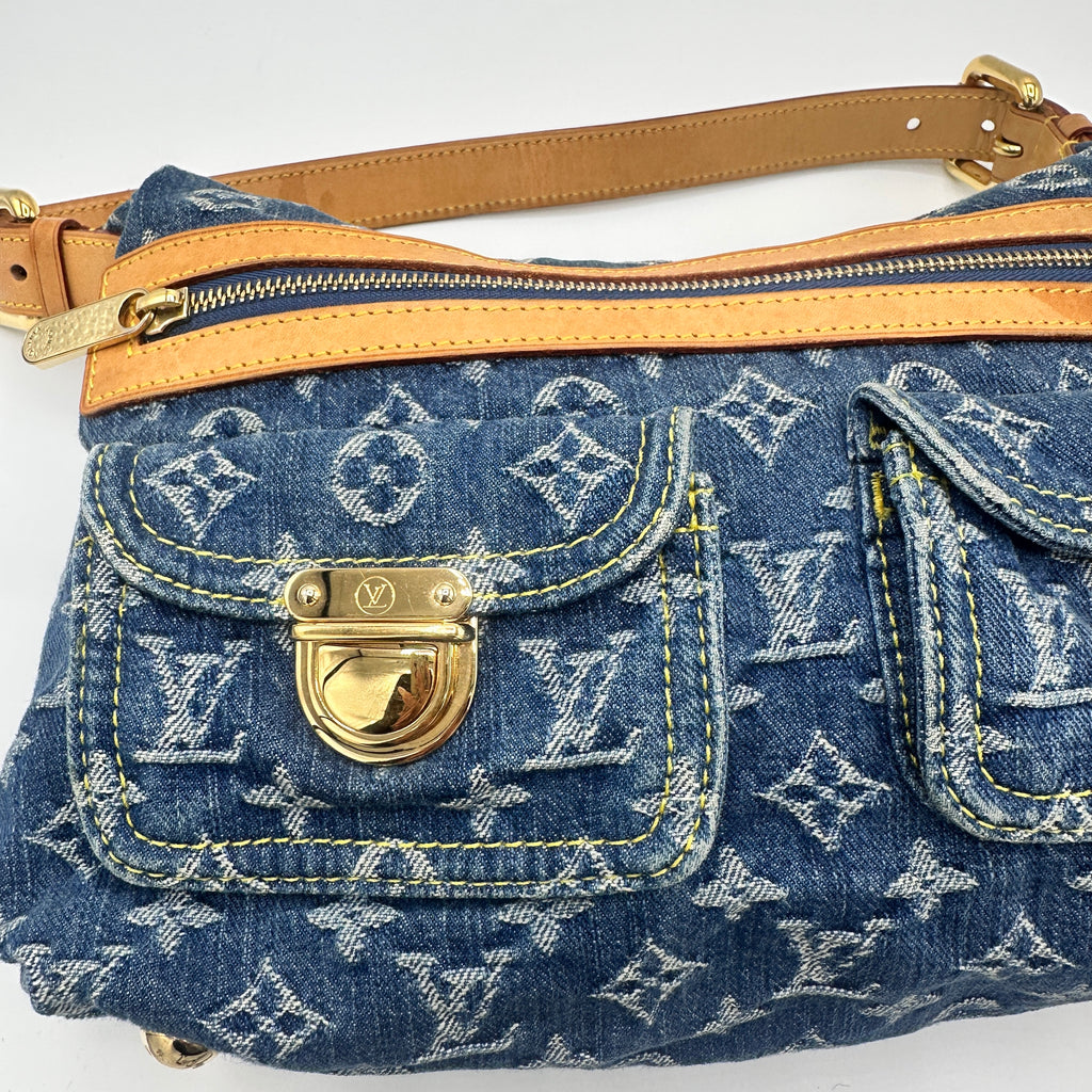 Monogram Denim Baggy PM Blue