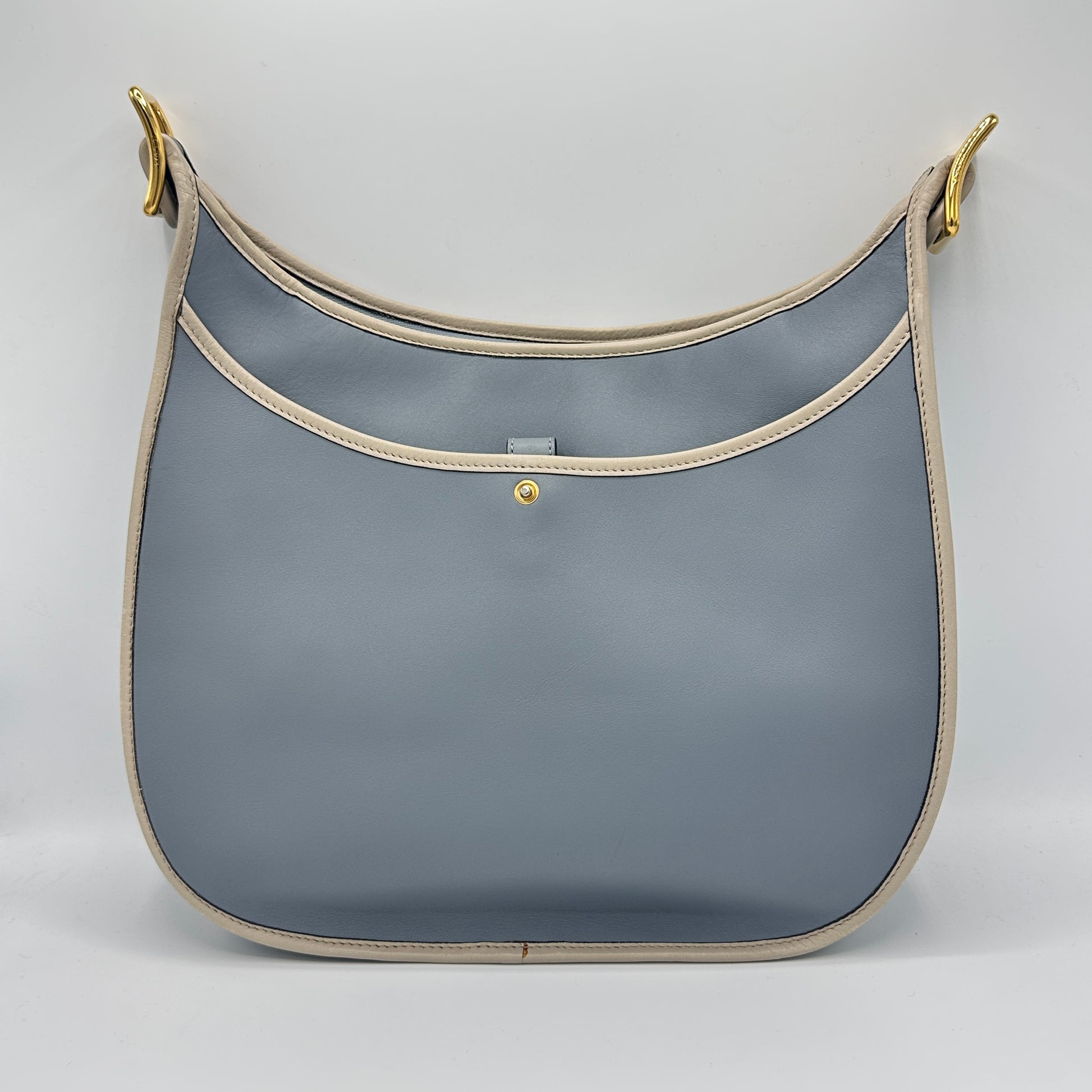 Sophia Anagram Sky Blue Leather Shoulder Bag