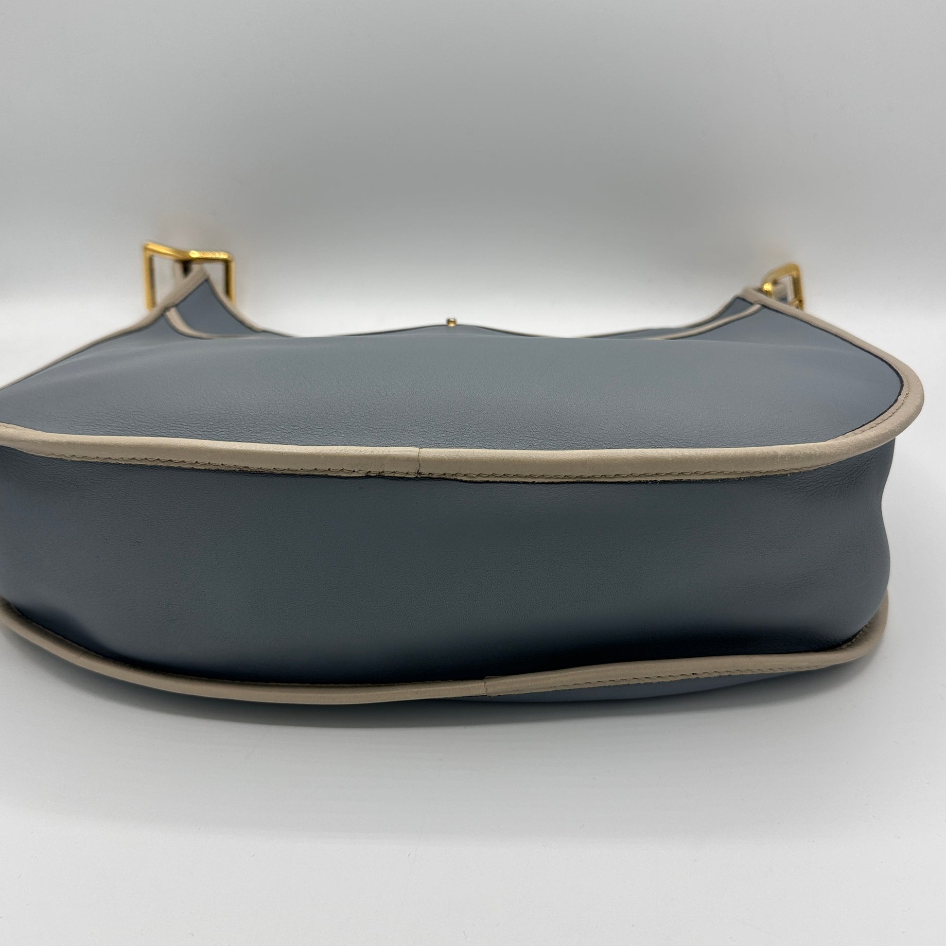 Sophia Anagram Sky Blue Leather Shoulder Bag
