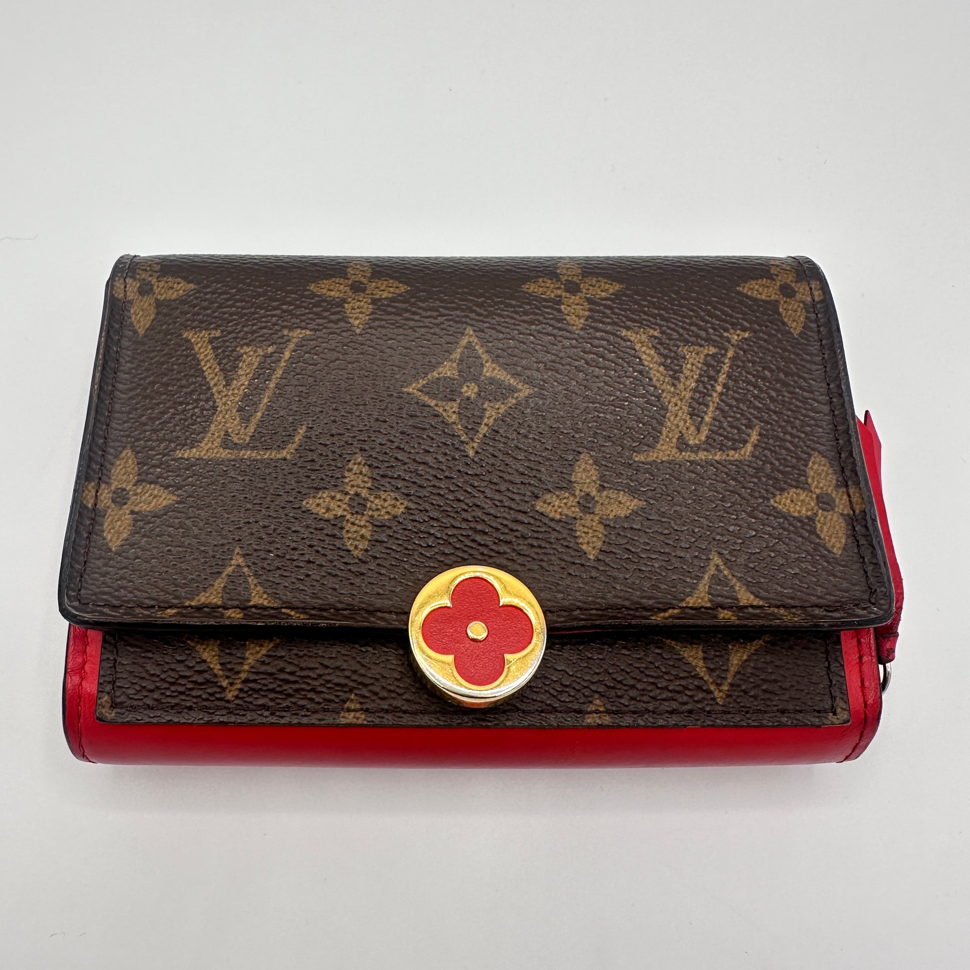 2019 LV Monogram Flore Compact Wallet