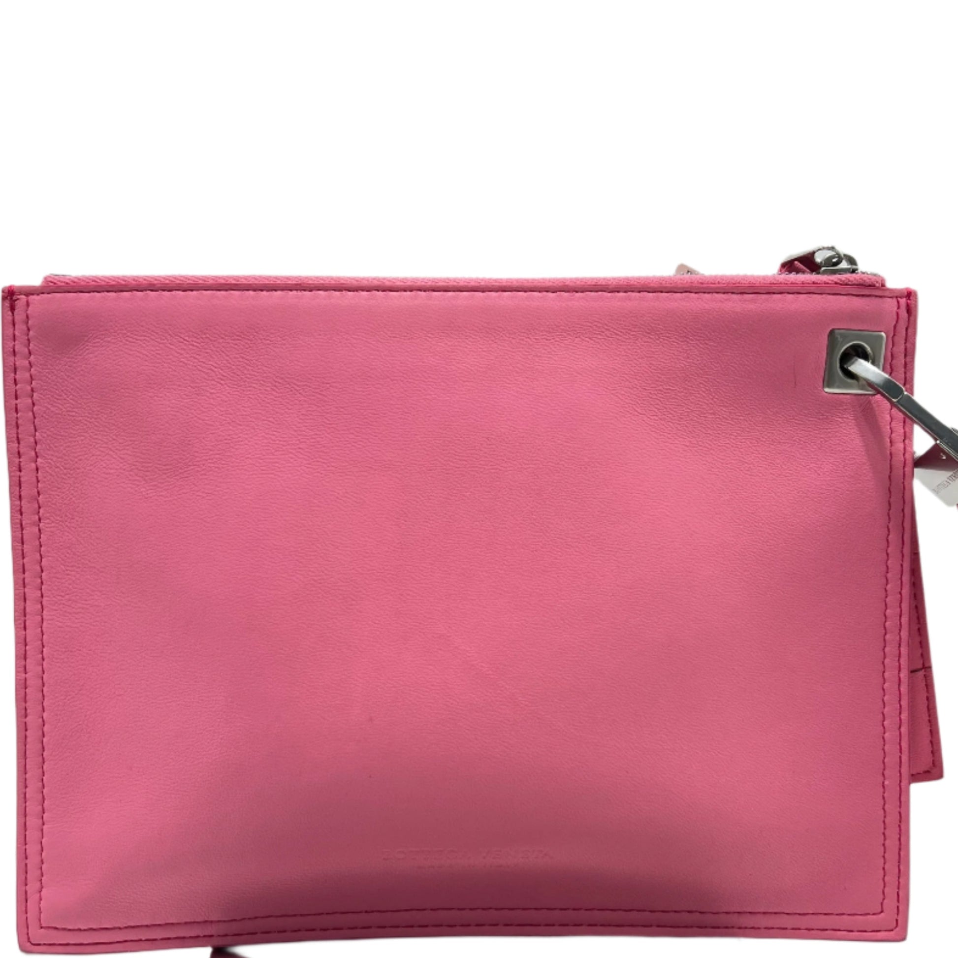 Double Cassette Wristlet Clutch Maxi Intrecciato Leather - twins