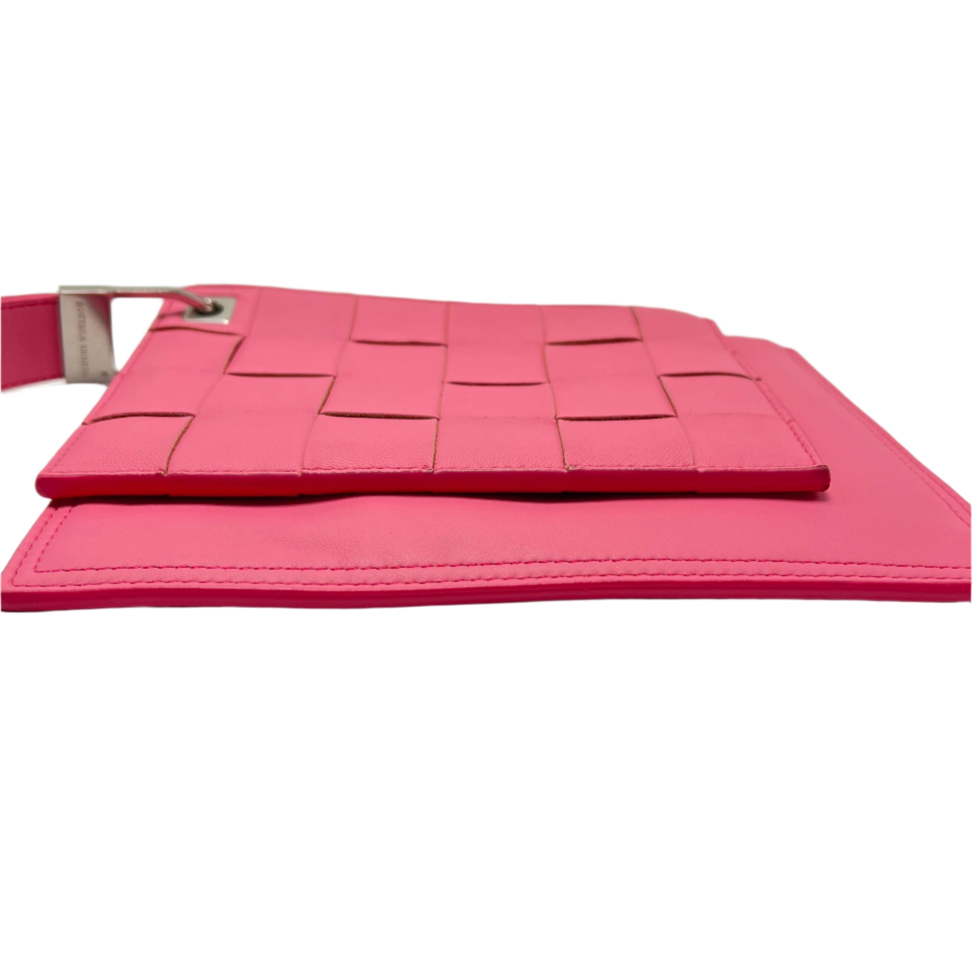 Double Cassette Wristlet Clutch Maxi Intrecciato Leather - twins