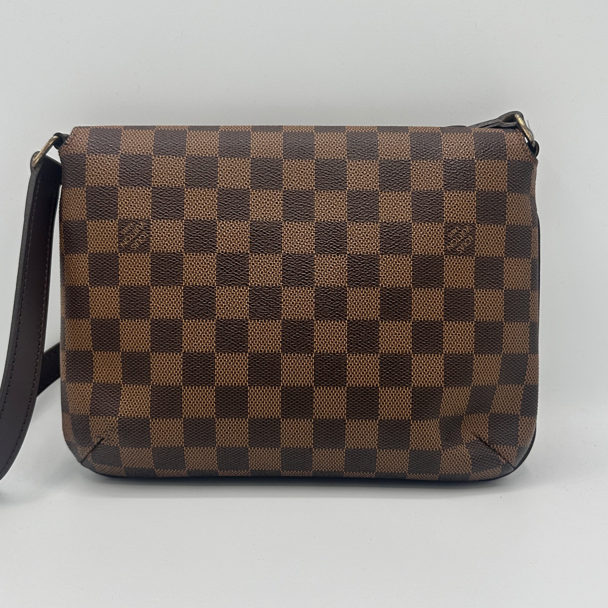 Damier Ebene Musette Tango Short Strap