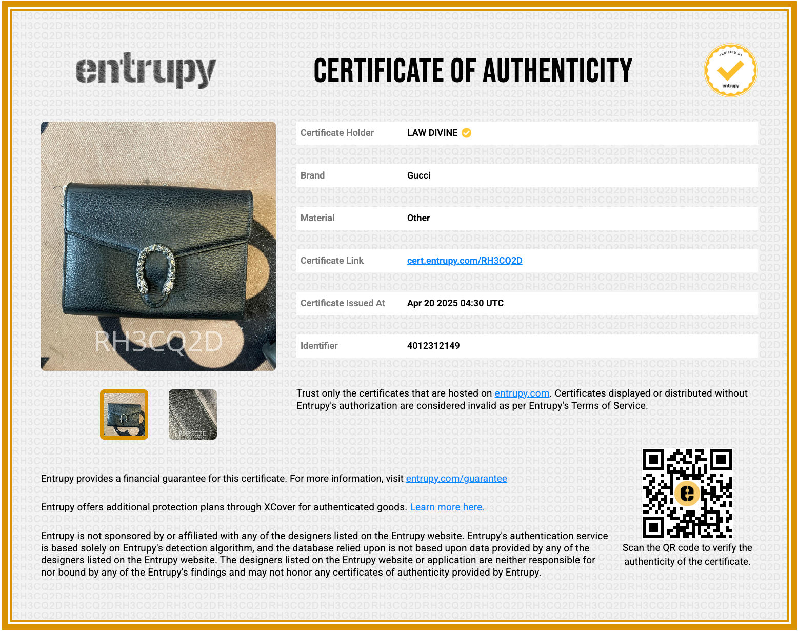 Mini Dionysus Wallet on Chain