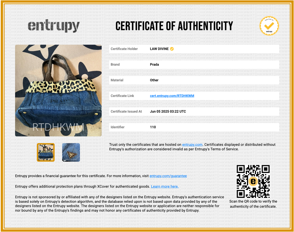 Canapa Tote Denim and Fur Large