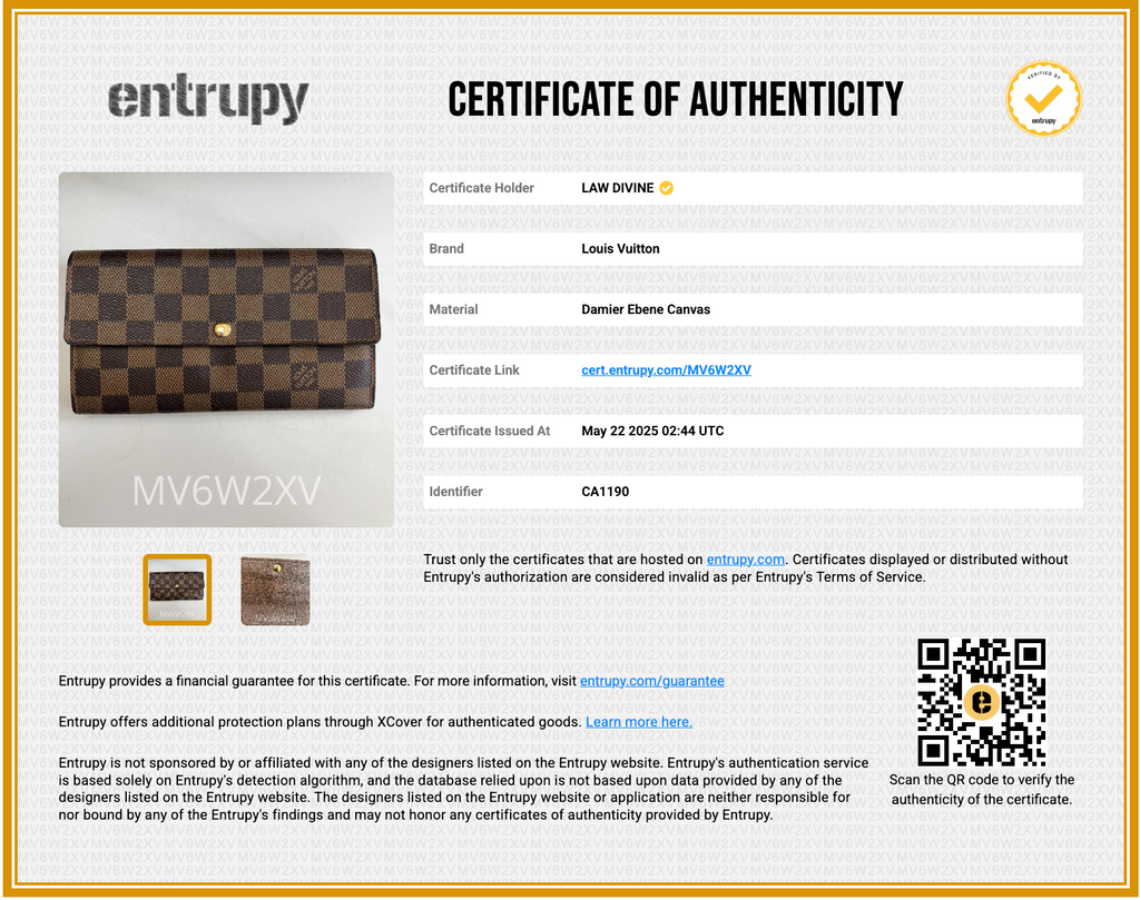 Damier Ebene Sarah Wallet