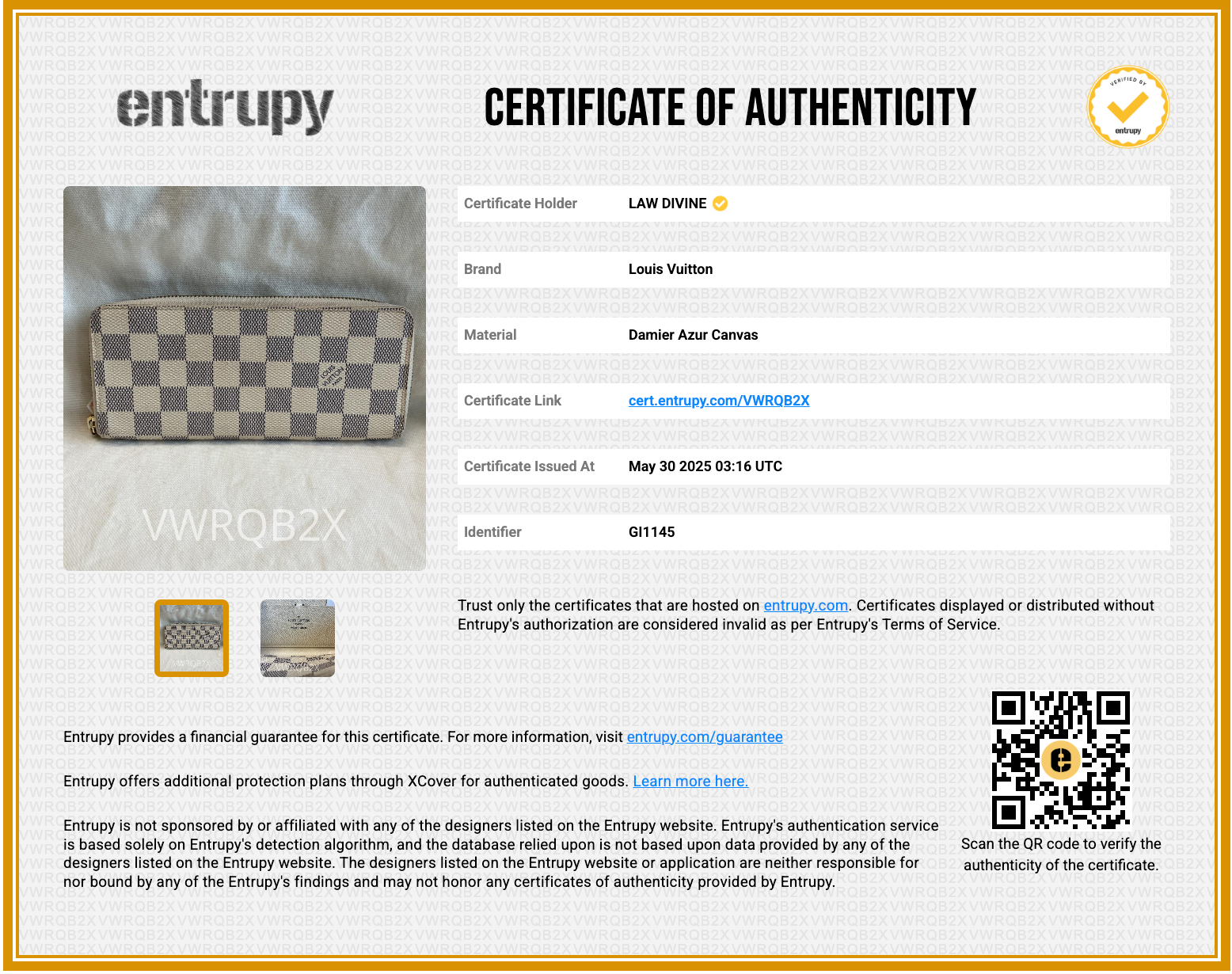 Damier Azur Zippy Wallet long wallet