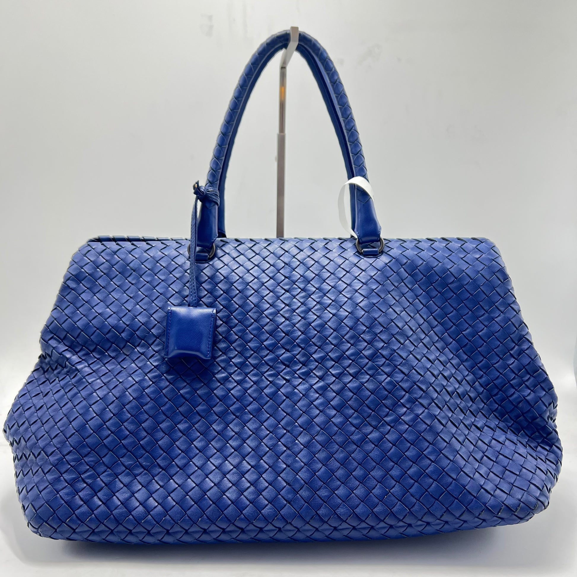 Nappa Intrecciato Brick Tote Celeste Twins