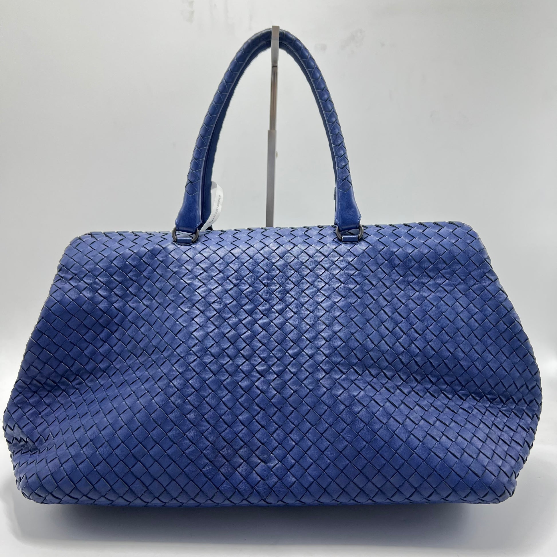 Nappa Intrecciato Brick Tote Celeste Twins