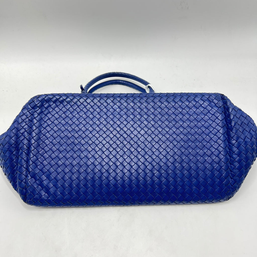 Nappa Intrecciato Brick Tote Celeste Twins