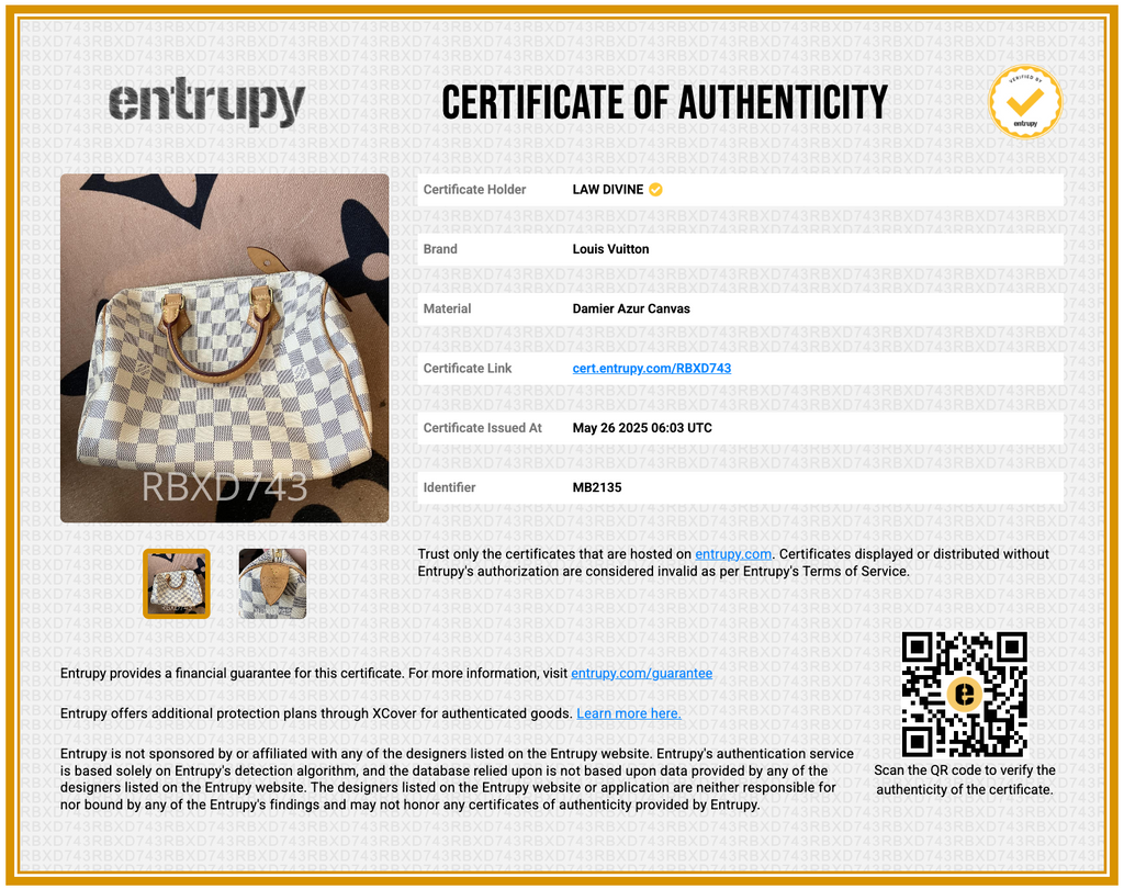 Speedy Damier Azur  25