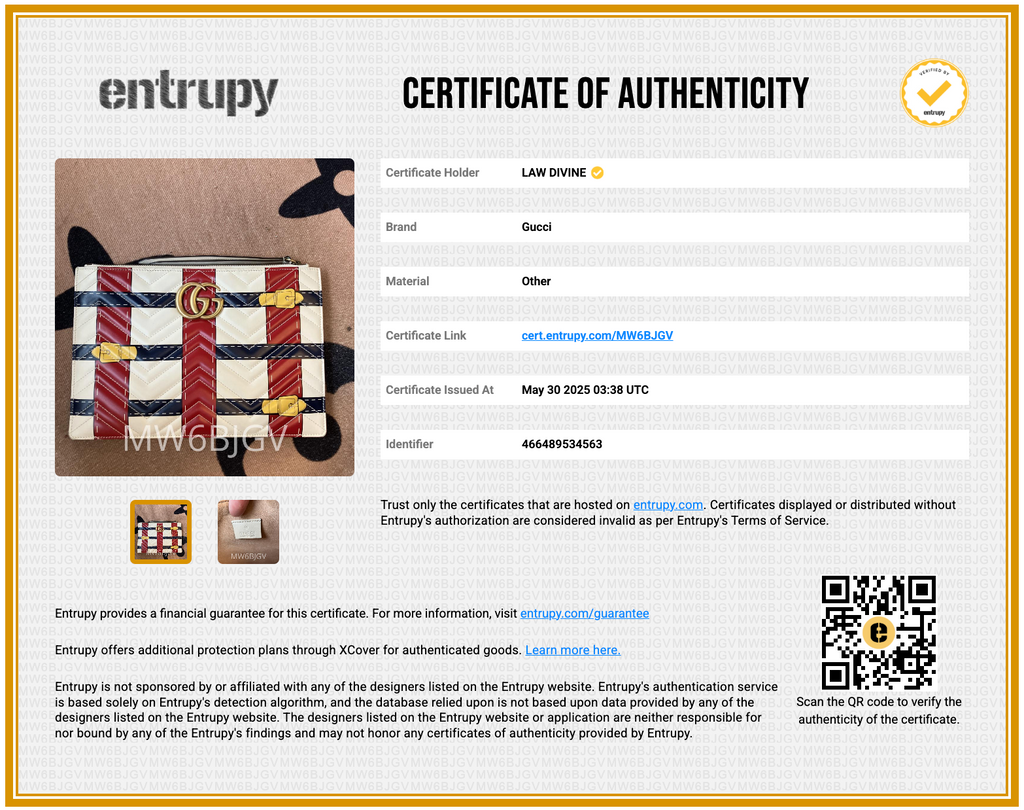 Calfskin Matelasse Trompe L'Oeil Print GG Marmont Zip Pouch White