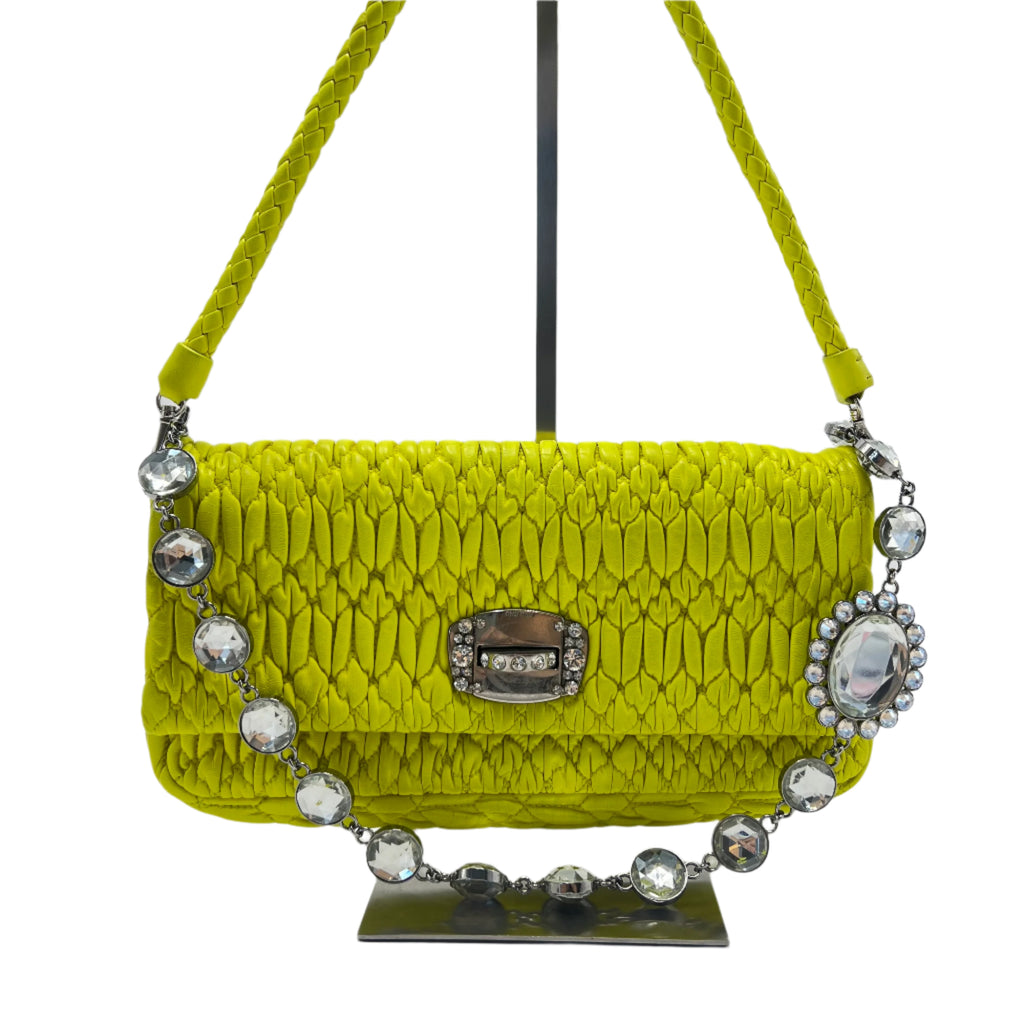 Crystal Clutch Matelasse Leather Medium Twins