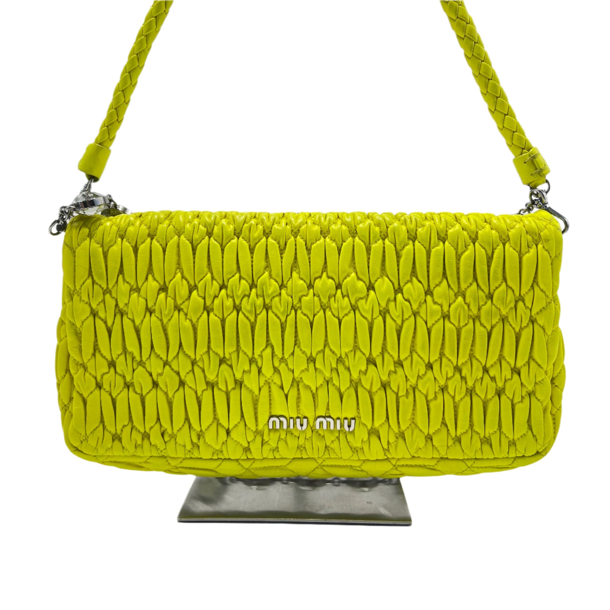 Crystal Clutch Matelasse Leather Medium Twins