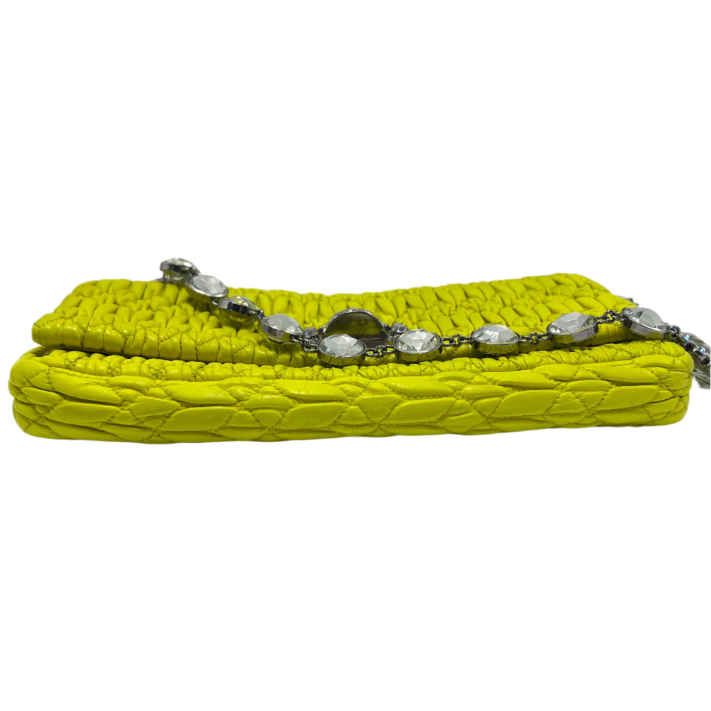 Crystal Clutch Matelasse Leather Medium Twins