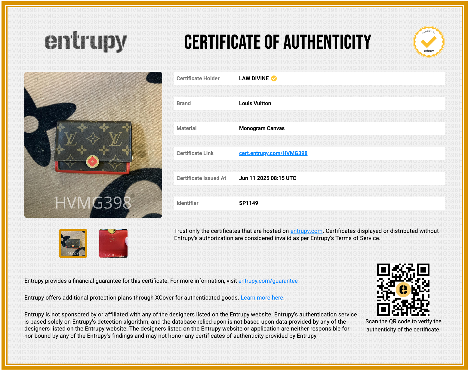 Monogram Flore Compact Wallet Coquelicot