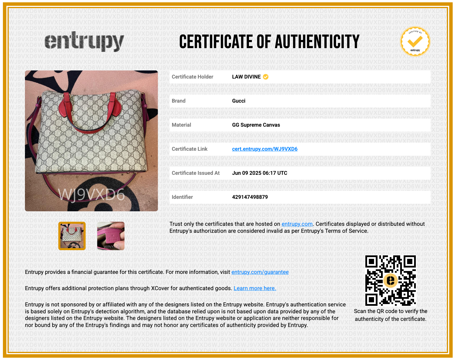 GG Supreme Monogram Linea A Foldover Tote