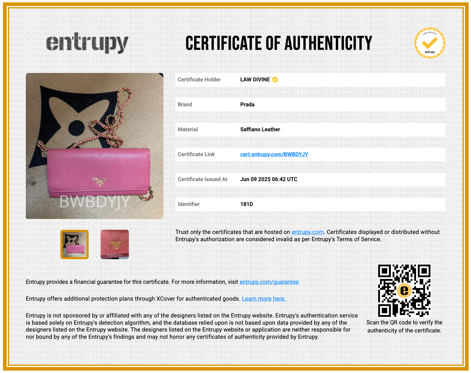 Prada Pink Saffiano Long Wallet