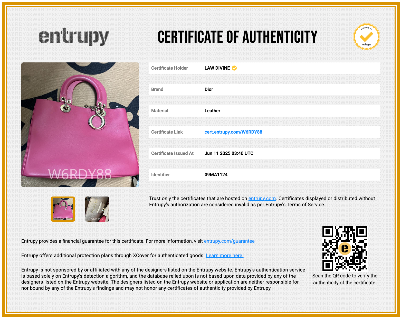 Diorissimo Leather Handbag Pink