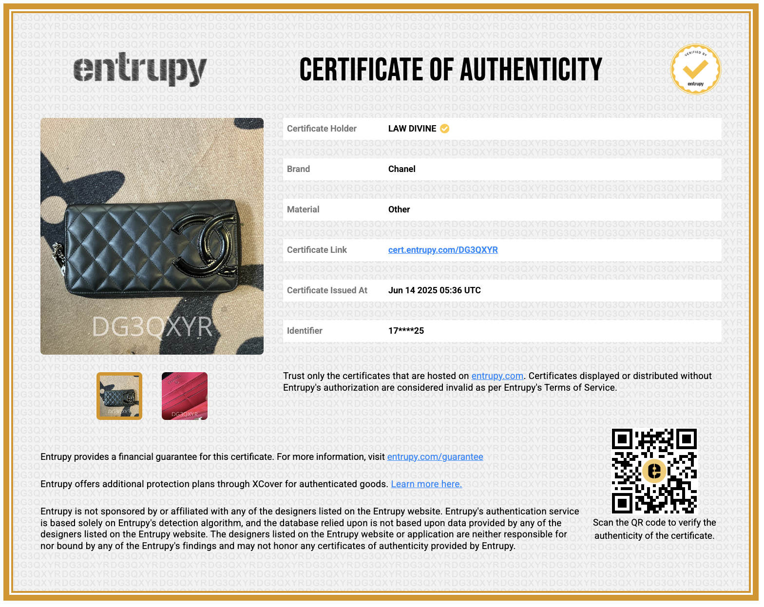 Interlocking CC Logo Continental Wallet