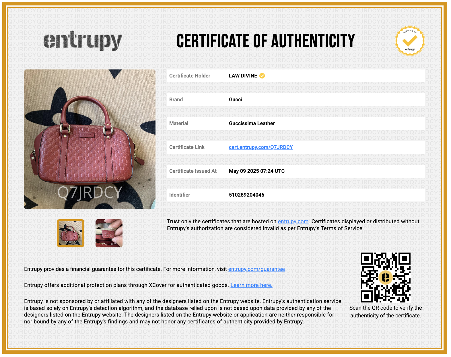 Gucci Red Microguccissima Leather Small Boston Bag