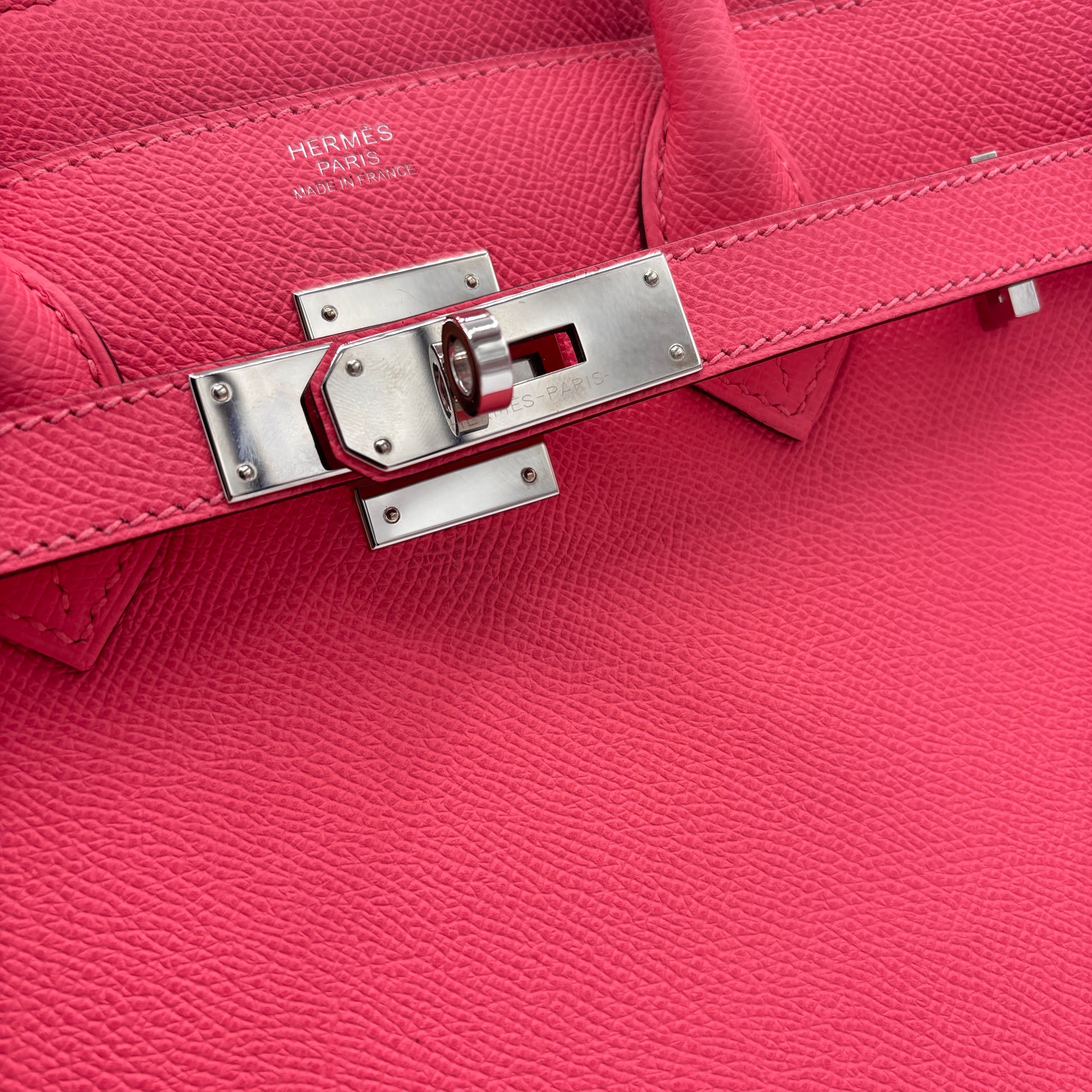 Birkin Handbag Rose Azalée Epsom with Palladium Hardware 30