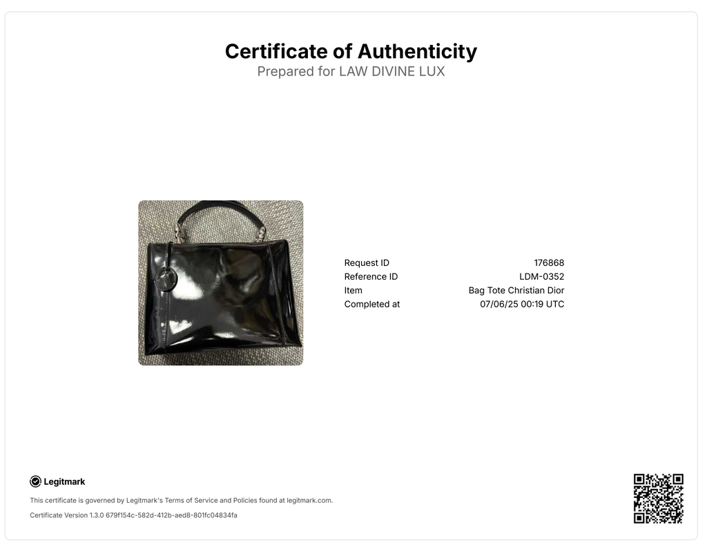 Dior Black Malice Patent Leather Satchel